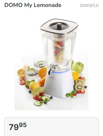 Domo My Lemonade drankdispenser met koelstick beschikbaar voor biedingen