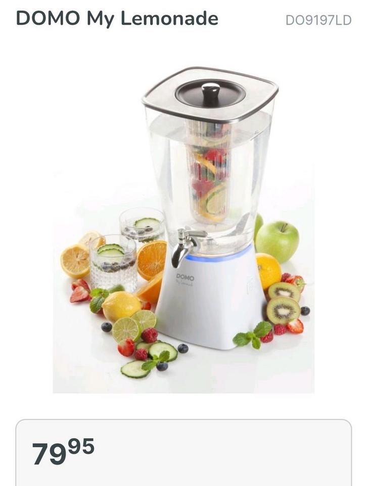 Domo My Lemonade drankdispenser met koelstick, Witgoed en Apparatuur, Thuistaps, Overige merken, Ophalen of Verzenden
