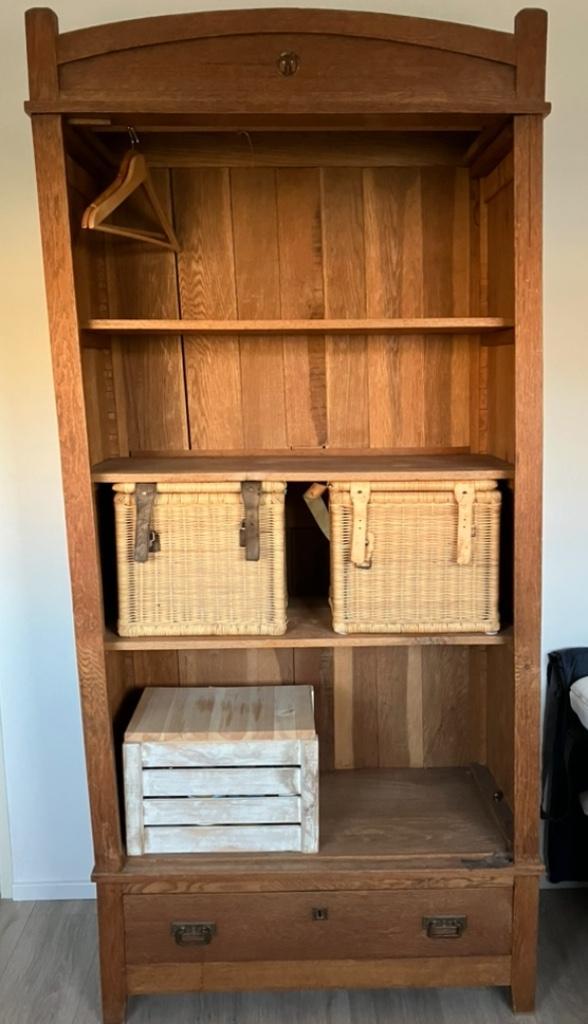 Massief Eiken open leg-hang kast demontabel (jaren 30/40), Antiek en Kunst, Antiek | Meubels | Kasten, Ophalen
