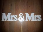 Mrs & Mrs Decoratie Letters - Wit, Ophalen of Verzenden, Nieuw
