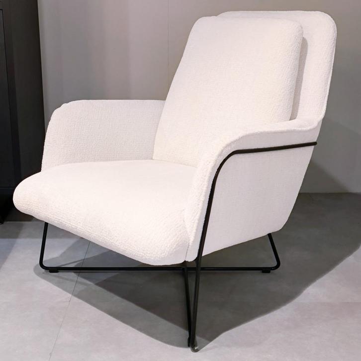 Inhouse Fauteuil Olanto Beige Stof Trendy, Huis en Inrichting, Fauteuils, Nieuw, Stof, 50 tot 75 cm, 75 tot 100 cm, Ophalen