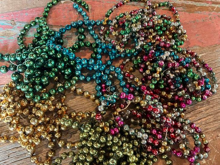 ANTIEKE KERSTKETTINGEN KLEUR, Diversen, Kerst, Gebruikt, Verzenden