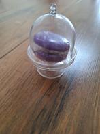 Paars macaron kaarsje in schaal, Ophalen, Nieuw