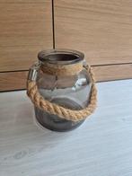 Glazen Pot met Touw - Decoratie, Ophalen, Zo goed als nieuw