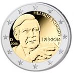 Twee Euromunt Duitsland: Helmut Schmidt [2018], Postzegels en Munten, Munten | Europa | Euromunten, Duitsland, 1 cent, Verzenden