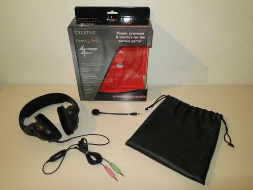 Creative Fatal1ty gaming headset (ongebruikte microfoon), Computers en Software, Headsets, Gebruikt, Over-ear, Gaming headset