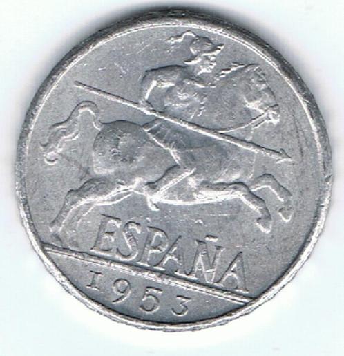 22-1566 Spanje 10 centimo 1953, Postzegels en Munten, Munten | Europa | Niet-Euromunten, Losse munt, Overige landen, Verzenden