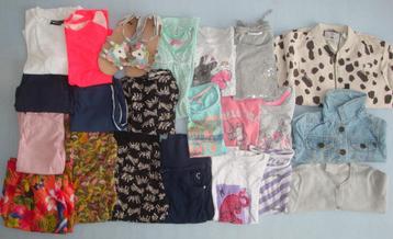 Pakketje meisjes zomer kleding maat 116 beschikbaar voor biedingen