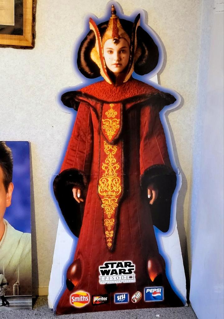 Star Wars Queen Amidala Kartonnen popup Smiths Promotie, Verzamelen, Star Wars, Gebruikt, Beeldje of Buste, Ophalen