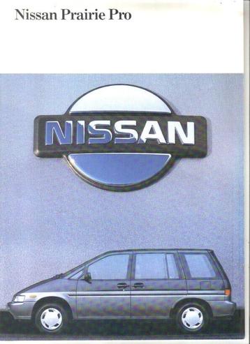 Nissan Prairie Pro, brochure uit 1989 beschikbaar voor biedingen
