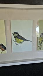 Ikea Olunda schilderij Vogels, ingelijst. 100 x 40 cm. S46, Tweedehands verkoop, Tweedehands verkoop, Minder dan 50 cm, Gebruikt