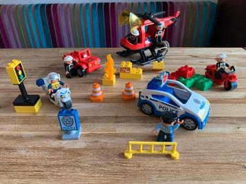 Duplo hulpdiensten, diverse Brandweer en Politie sets. beschikbaar voor biedingen