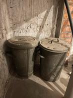 Ijzeren vuilbakken, Huis en Inrichting, Woonaccessoires | Prullenbakken, Ophalen, Gebruikt, Metaal, Minder dan 50 cm