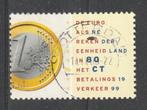 nvph 1809 EURO als rekeneenheid 1999, Postzegels en Munten, Postzegels | Nederland, Verzenden, Na 1940, Gestempeld