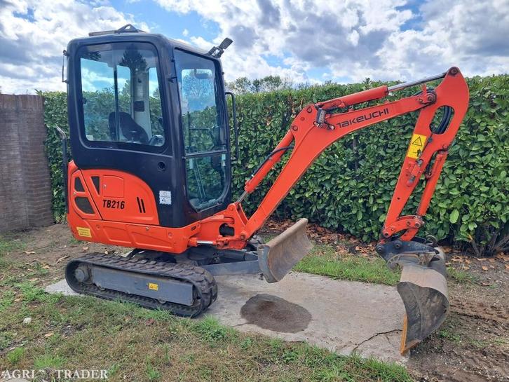 Minigraver Takeuchi TB216/ Bj 2015 / Minikraan / Graafmachin, Zakelijke goederen, Machines en Bouw | Overig