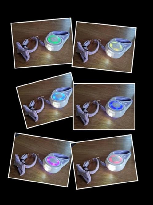 Riem/halsband set LILA met RGB verlichting [Z.S.M. OPHALEN], Dieren en Toebehoren, Hondenriemen, Zo goed als nieuw, Hondenriem