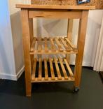 IKEA Houten Trolley Badkamer/Keuken, Huis en Inrichting, Keuken | Keukenelementen, Ophalen, Minder dan 50 cm, Gebruikt, Overige kleuren