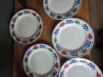 Boerenbont ontbijtborden (5 STUKS) beschikbaar voor biedingen