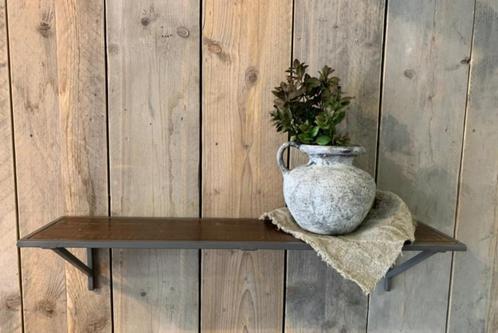 Wandplank metaal / hout met vaste steunen nieuw, Huis en Inrichting, Woonaccessoires | Wandplanken en Boekenplanken, Nieuw, Ophalen of Verzenden