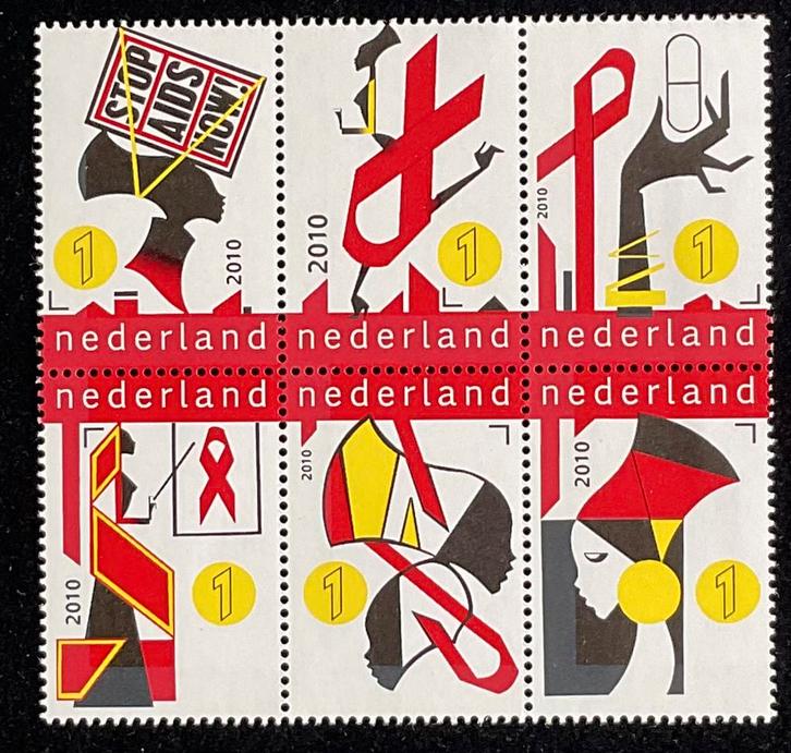 2010 Stop AIDSnow NVPH 2770-2775 postfris, Postzegels en Munten, Postzegels | Nederland, Postfris, Na 1940, Verzenden