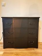 Zwarte Ladekast met 3 Lades, Huis en Inrichting, Kasten | Ladekasten, Ophalen, Gebruikt, 50 tot 100 cm, 3 of 4 laden