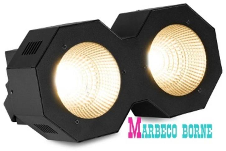 LED Stage Blinder, COB LED`s 2x 50 watt 2in1 LED spots, Muziek en Instrumenten, Licht en Laser, Nieuw, Licht, Geluidgestuurd, Kleur