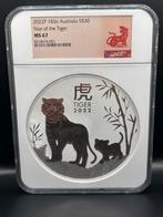 1 kilo Lunar year of the tiger 2022 NGC MS67 slab zilver, Ophalen of Verzenden, Zilver