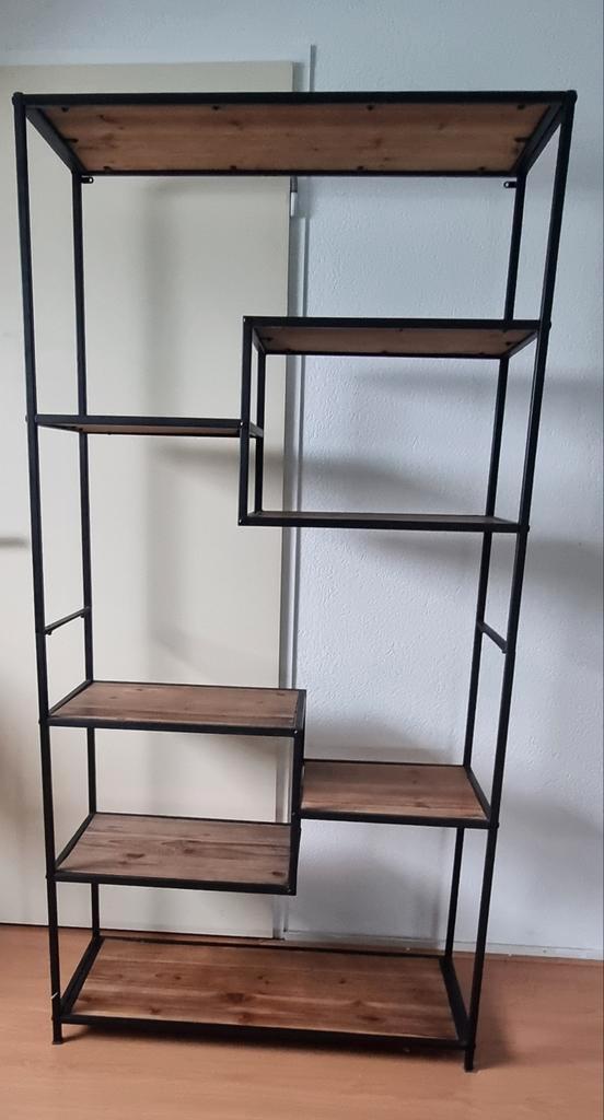 Industriële open kast, Huis en Inrichting, Kasten | Wandmeubels, Gebruikt, 150 tot 200 cm, Minder dan 150 cm, 25 tot 50 cm, Metaal