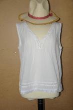 Mooie mouwloze witte top van H&M, maat 42, ZGAN!!, H&M, Wit, Maat 42/44 (L), Ophalen of Verzenden
