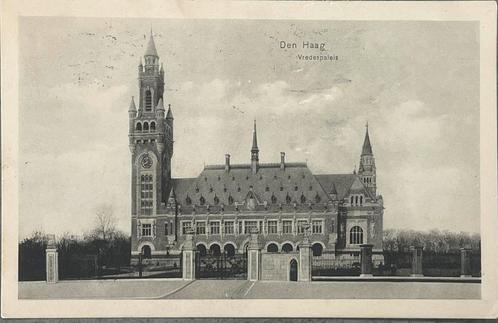 kaart 1913 Vredespaleis Den Haag rijwielhandel Alblasserdam, Verzamelen, Ansichtkaarten | Nederland, Zuid-Holland, Voor 1920, Ophalen of Verzenden