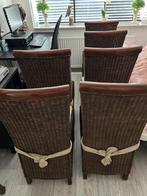 eetkamerstoelen, Huis en Inrichting, Stoelen, Gebruikt, Bruin, Riet of Rotan, Ophalen of Verzenden