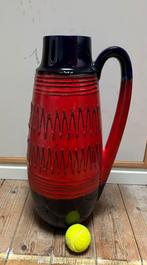 West Germany XL vloervaas vaas 270-53 rood blauw, Huis en Inrichting, Woonaccessoires | Vazen, Ophalen, 50 tot 75 cm, Aardewerk of Porselein