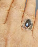 zilveren ring met natuurlijke Labradoriet steen zilver 925, Nieuw, Blauw, Met edelsteen, Kleiner dan 17