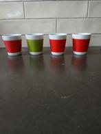Bodum Bistro lungo kopjes met siliconen grip (4), Ophalen of Verzenden, Zo goed als nieuw, Groen, Beker of Kan
