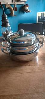 Silvo Metal dekpannen casserol- 3 Delig - ZGAN, Ophalen of Verzenden