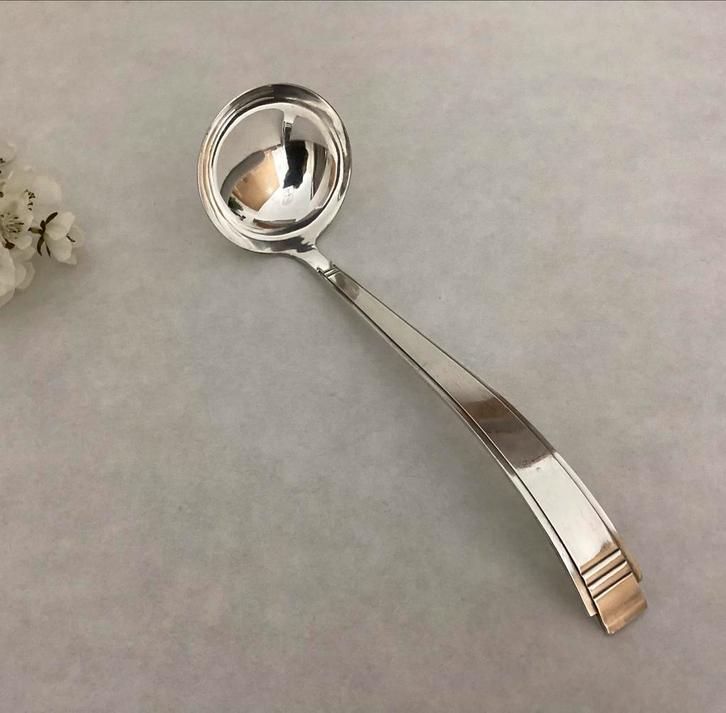 Verzilverde Gero Zilmeta Soeplepel model 447 GN 90, Antiek en Kunst, Antiek | Bestek, Ophalen of Verzenden