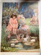 The Water Lily Pond - Print van Margaret W. Tarrant, Ophalen of Verzenden