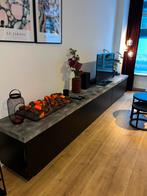 TV meubel met ingebouwde elektrische haard, Ophalen, Zo goed als nieuw, 200 cm of meer, Minder dan 100 cm