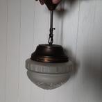 hanglamp / plafondlamp / ganglamp mat glas vintage, Antiek en Kunst, Antiek | Lampen, Ophalen