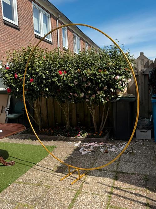 Backdrop cirkel 2M, Hobby en Vrije tijd, Feestartikelen | Verhuur, Zo goed als nieuw, Geboorte of Huwelijk, Ophalen of Verzenden