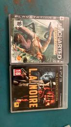 L.A. Noire en Uncharted Drake’s Fortune, Avontuur en Actie, Gebruikt, 1 speler, Ophalen of Verzenden