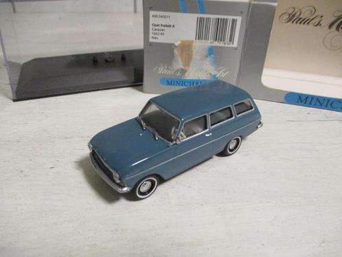 Minichamps Opel Kadett A Caravan 1962-65 Bleu Schaal 1:43, Hobby en Vrije tijd, Modelauto's | 1:43, Nieuw, Auto, MiniChamps, Ophalen
