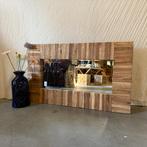 Spiegel (facet)– massief teak lijst - 135 x 80 cm -TTM Wonen, Huis en Inrichting, Woonaccessoires | Spiegels, TTM Wonen, Meubels – (Perzische) Tapijten en Woonaccessoires