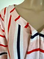 J91 Stefanel mt. 38=M blouse top tuniek shirt rood/wit/blauw, Kleding | Dames, Maat 38/40 (M), Ophalen of Verzenden, Zo goed als nieuw