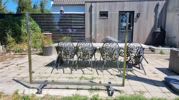 Premonta Glazen windscherm tuinscherm verrijdbaar rvs beschikbaar voor biedingen