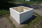 Witte Polyester bloembak plantenbak 120x120x60