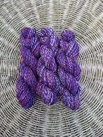 Strengen hand gesponnen wol met glitter, 340 meter, Ophalen of Verzenden, Nieuw, Breien of Haken, Wol of Garen