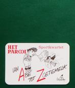 Kaart Sportkwartet Parool van Abe tot Zoetemelk, Ophalen of Verzenden, Gebruikt, Overige sporten, Poster, Plaatje of Sticker