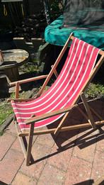 Vintage strandstoel, Tuin en Terras, Tuinstoelen, Gebruikt, Ophalen of Verzenden, Hout