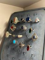 Nepalese Zilveren Ringen met Edelstenen, 18 tot 19, Gebruikt, Overige kleuren, Ophalen of Verzenden